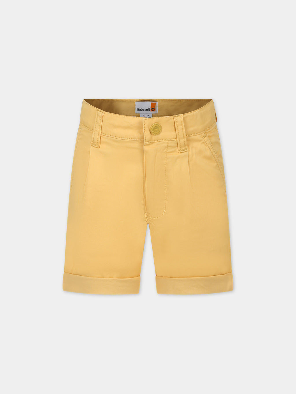 Shorts gialli per bambino con logo